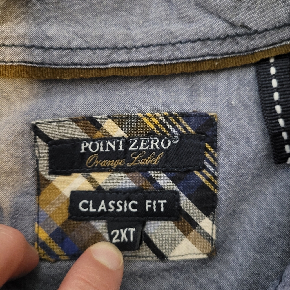 Point Zero men's size 2XT snap up long sleeve shirt - Picture 2 of 7